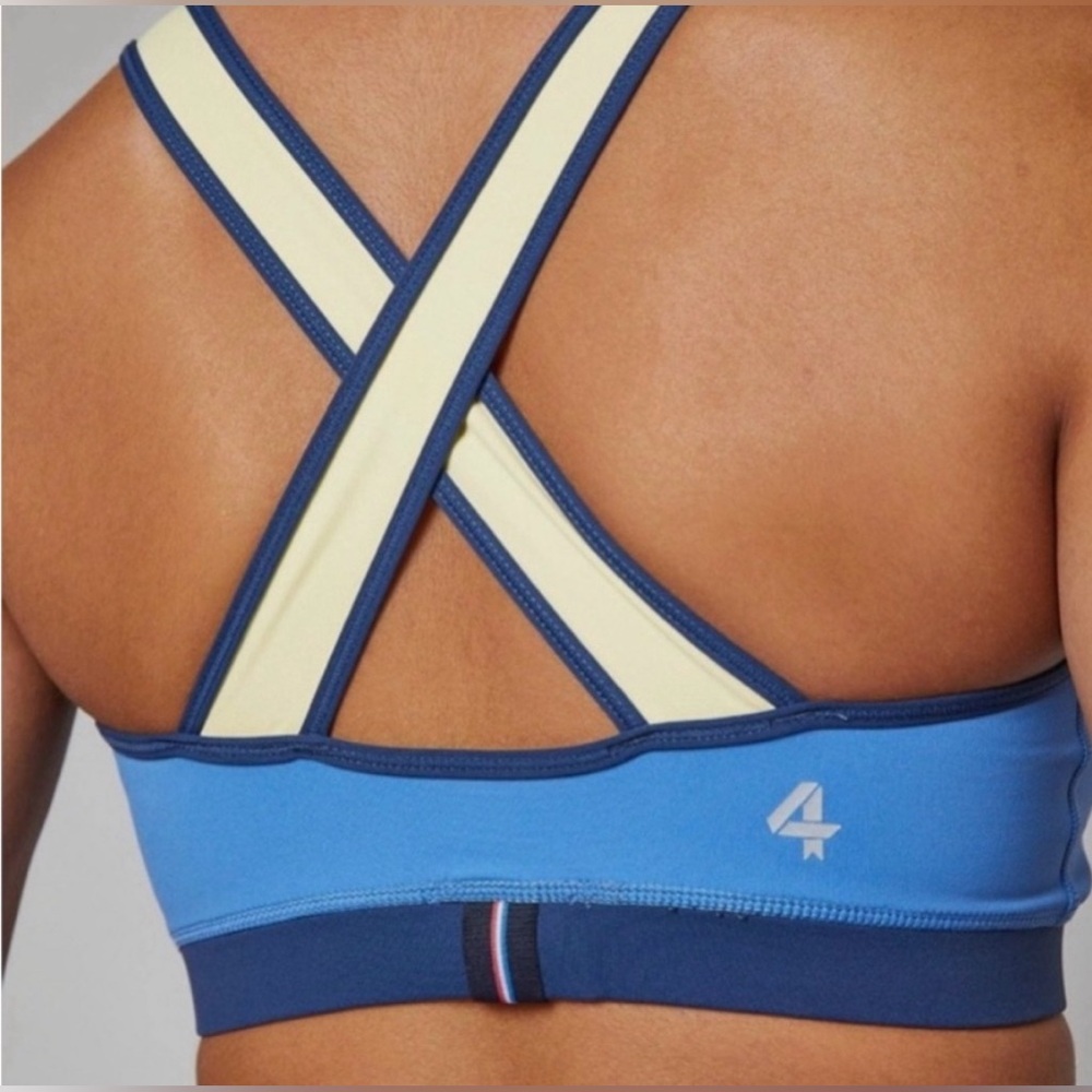 FOURLAPS Women's Infinity Sports Bra - Azure Midnight Banana in Women’s L  NWT